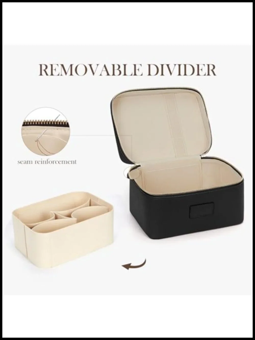 Large Waterproof PU Leather Makeup Bag Cosmetic Organizer Travel Vanity Case